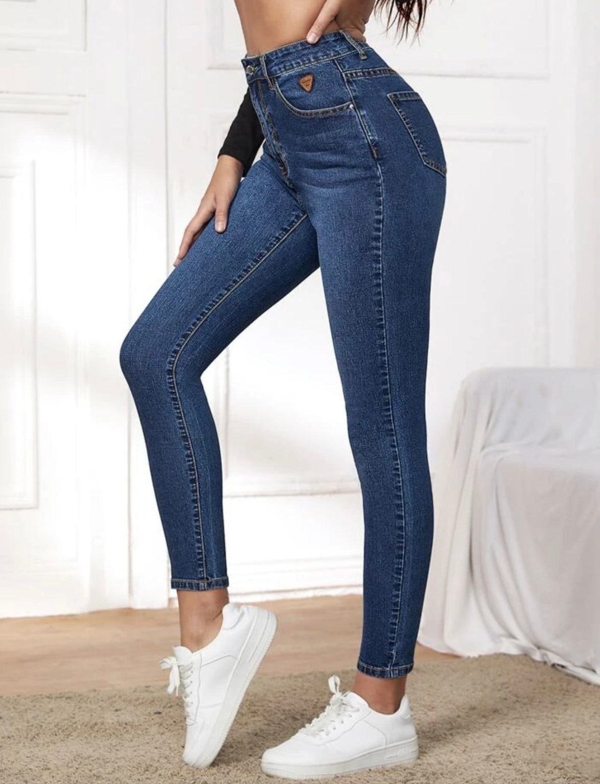 High Waist Slim Fit Jeans