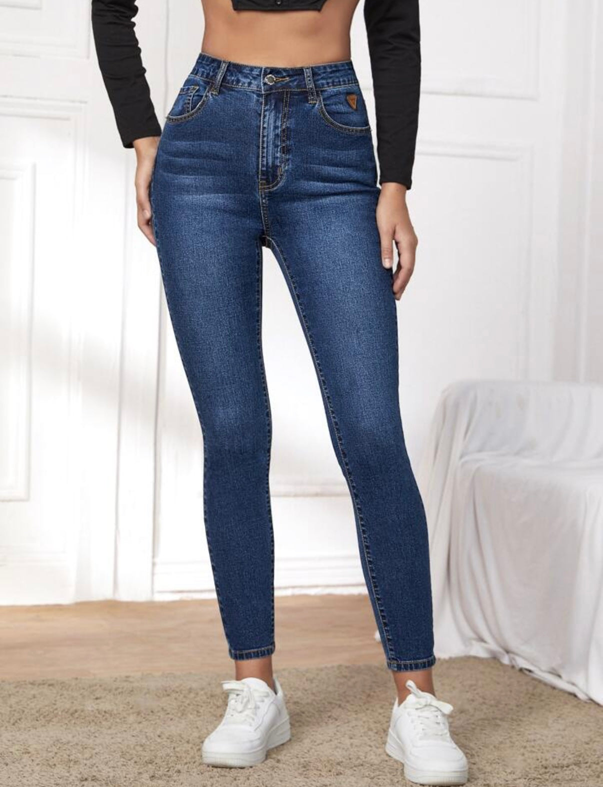 High Waist Slim Fit Jeans