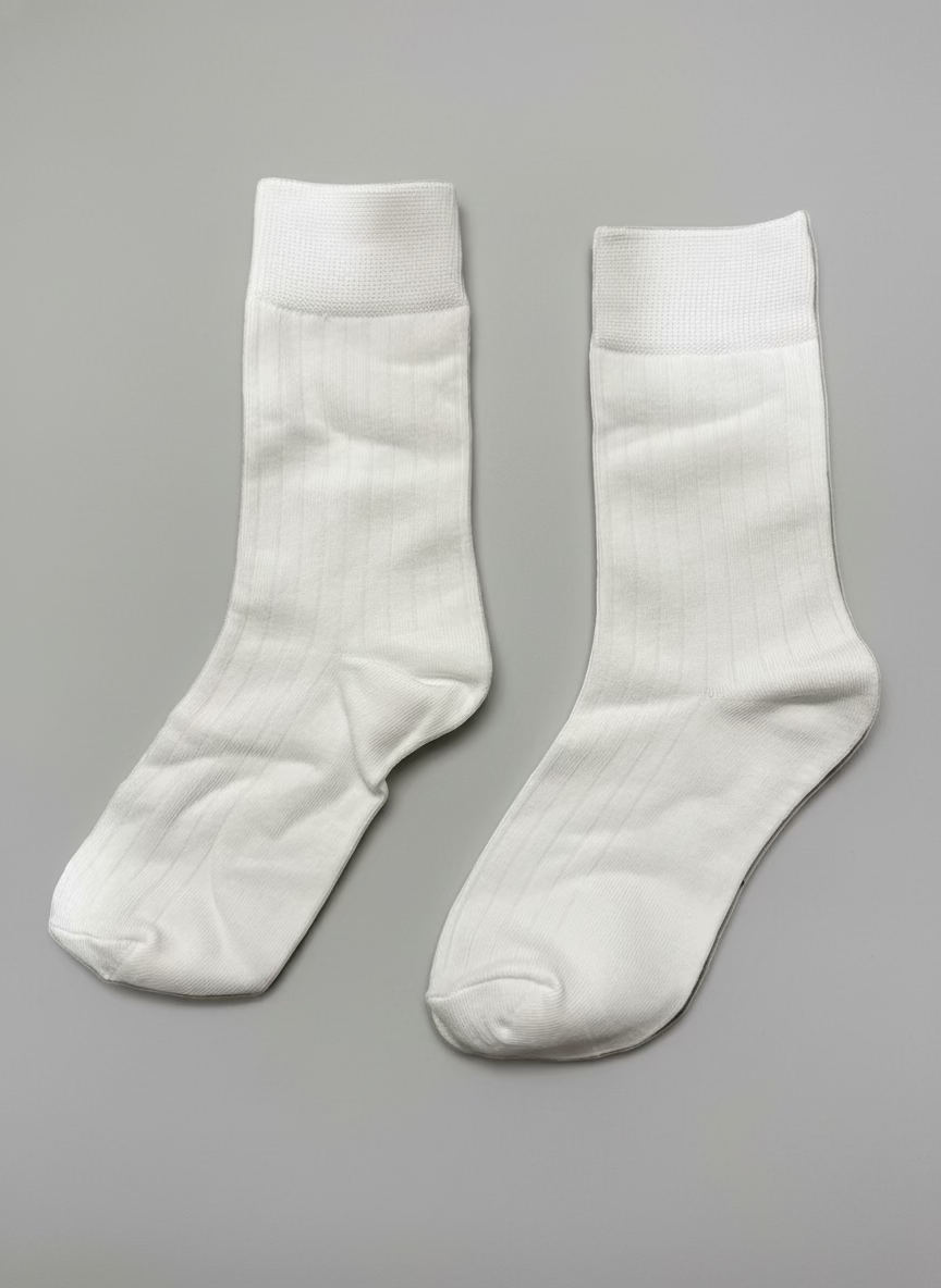 White white socks