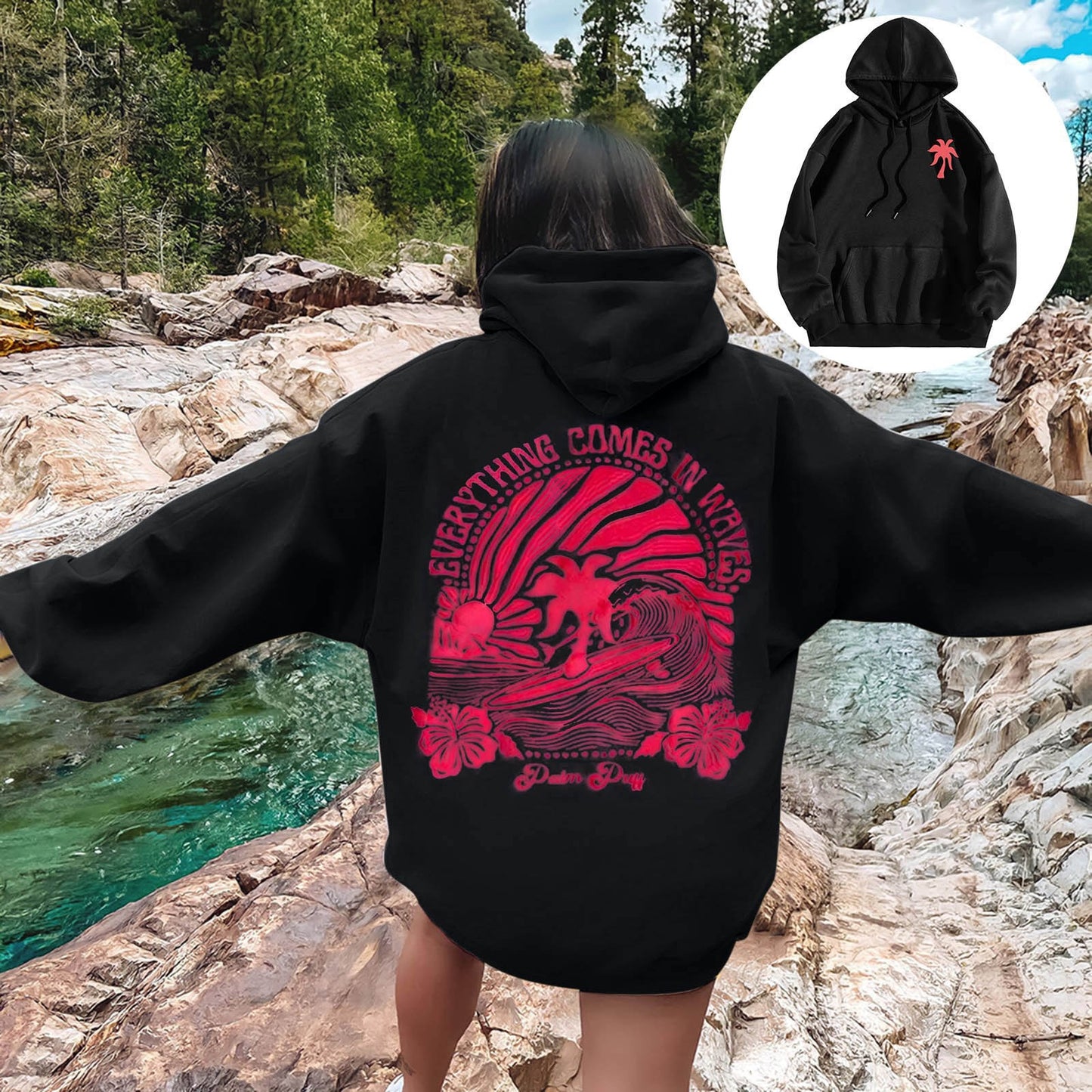 Everything comes in waves Hoodie