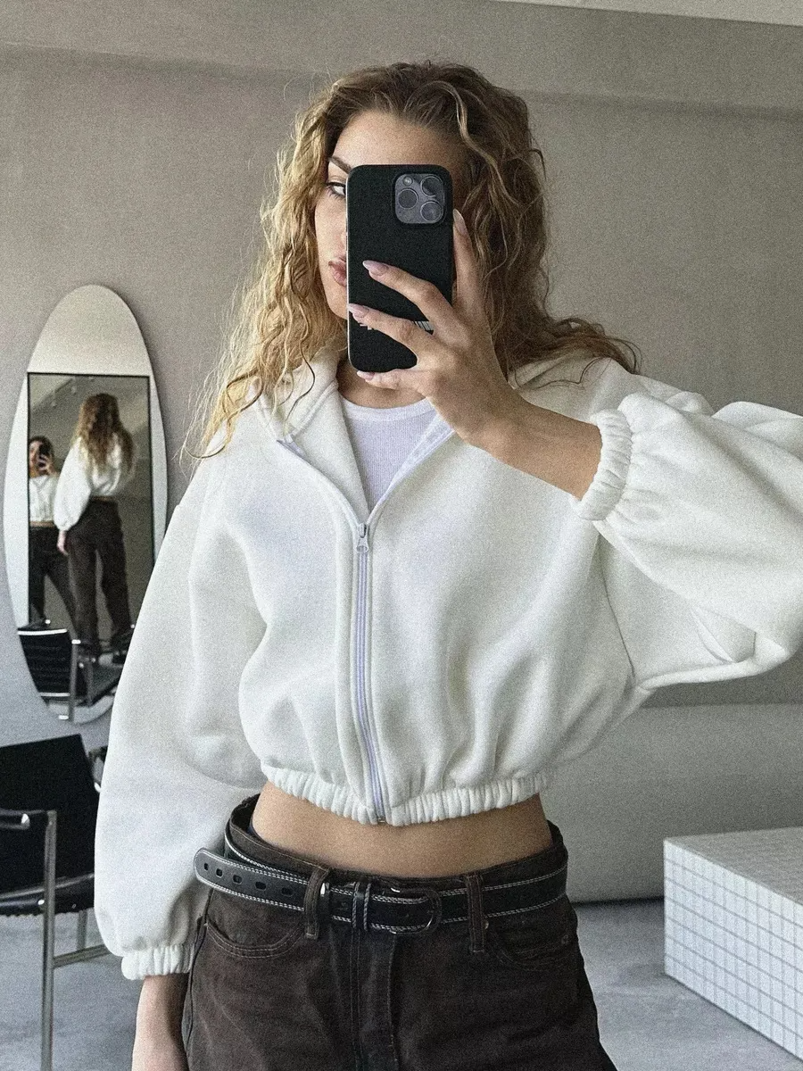 MIRABELLE Zip Crop Hoodie