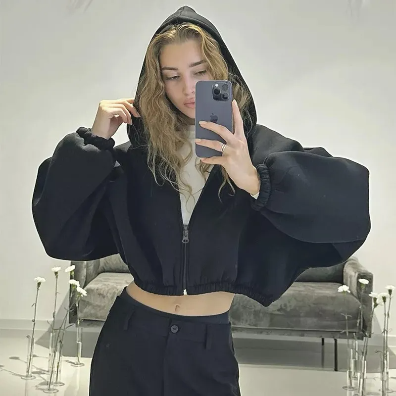 MIRABELLE Zip Crop Hoodie