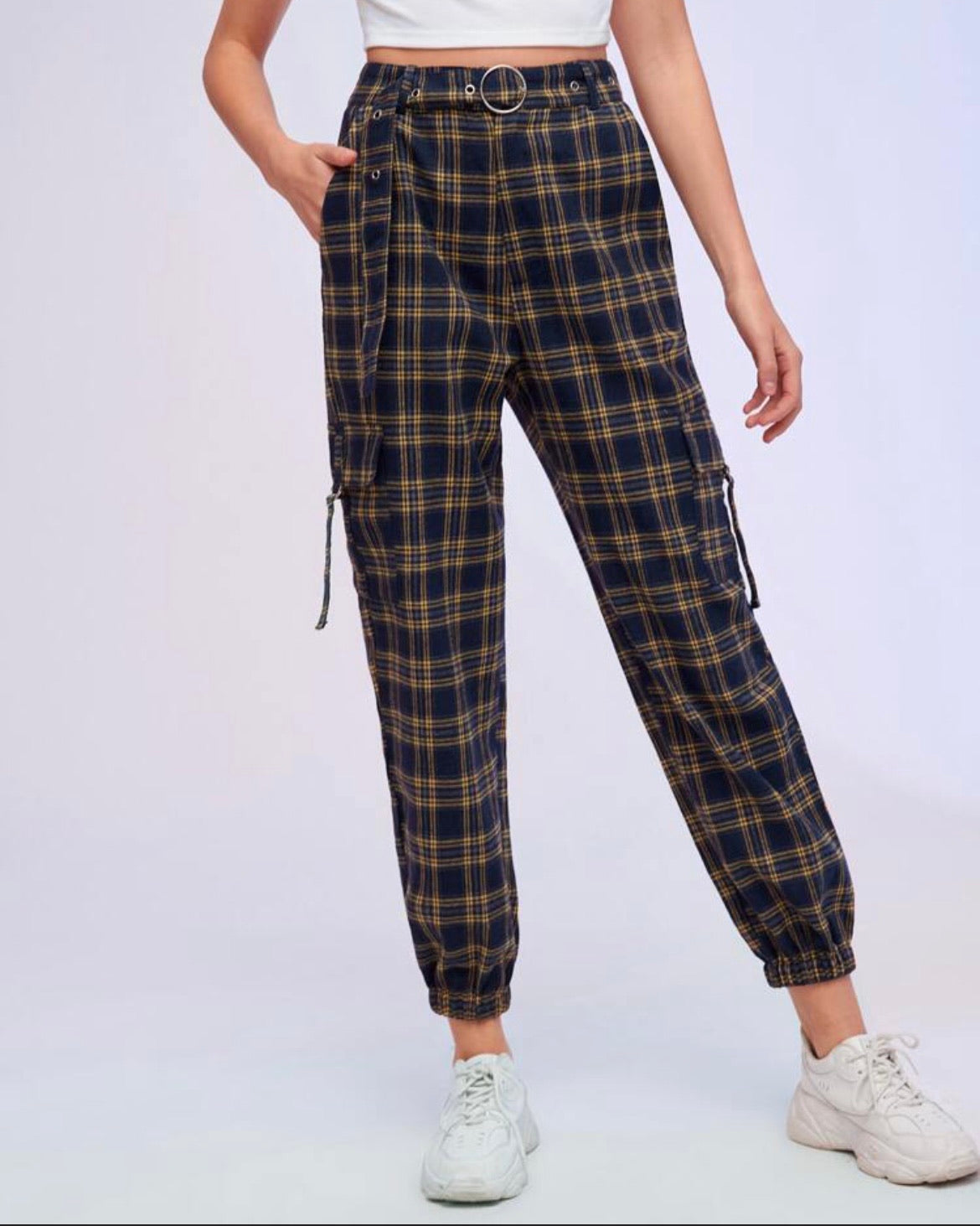 Yellow Plaid Jogger