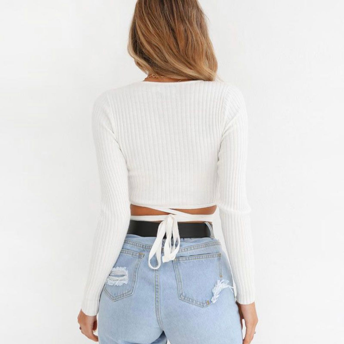Sexy Deep V Cropped Tee