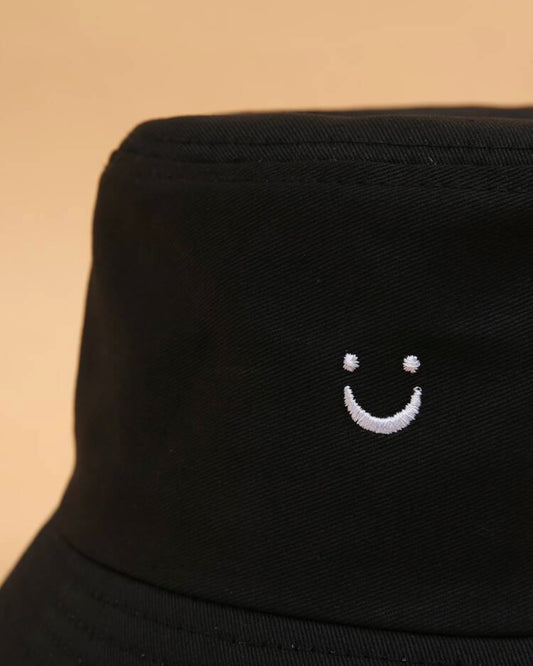 Smile Embroidery Bucket Hat