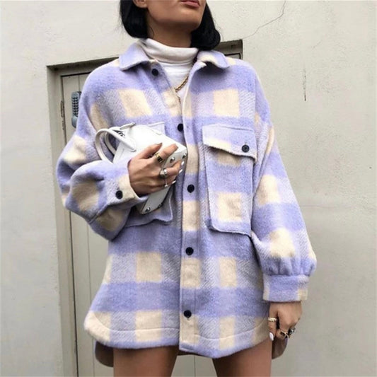 Lapel Contrast Hem Coat