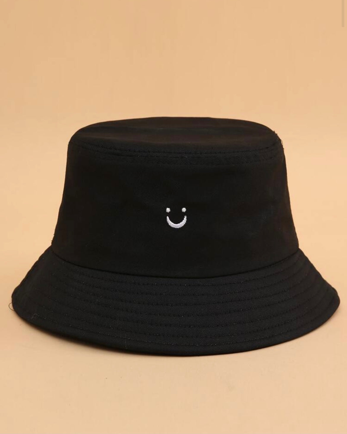 Smile Embroidery Bucket Hat