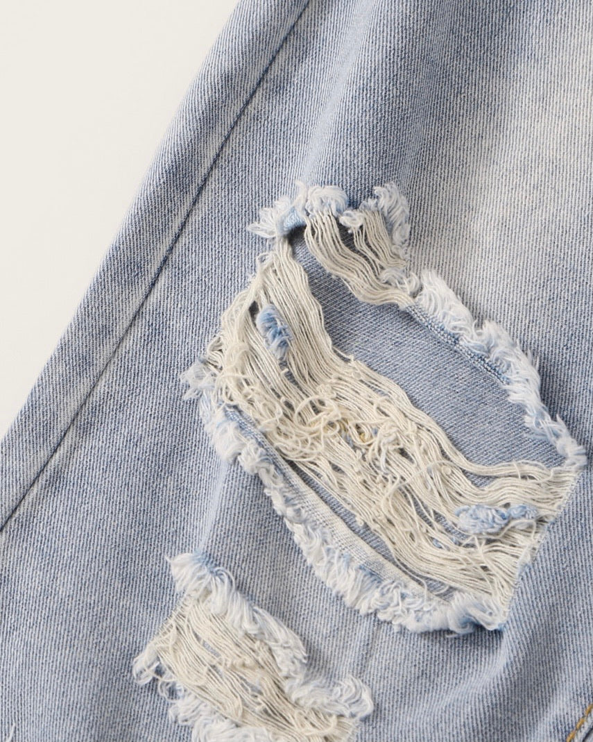 Ripped Light Blue Mom Jeans