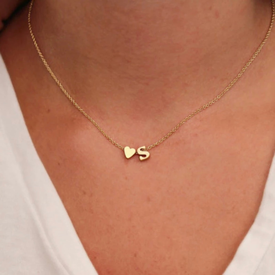 Initial heart Necklace