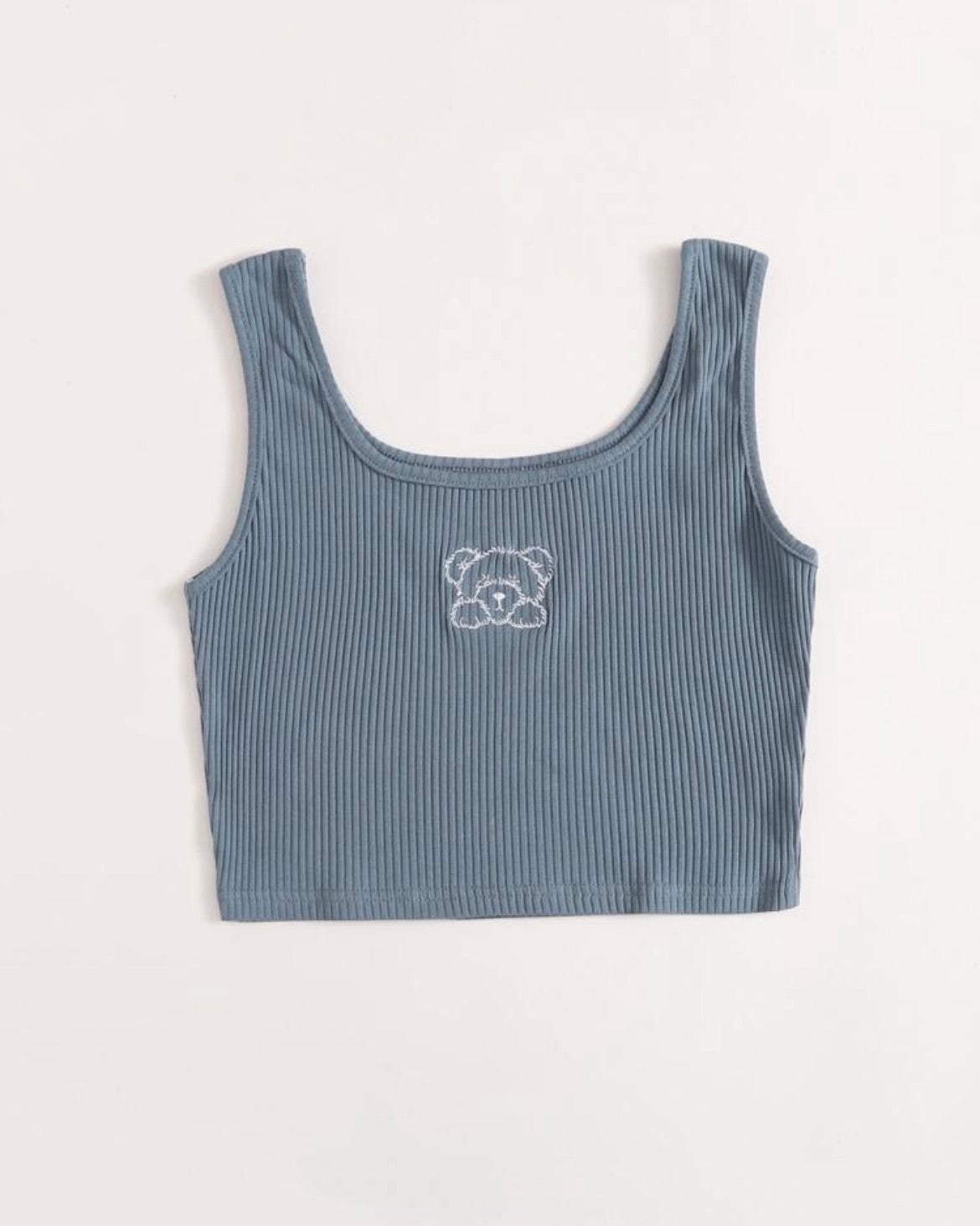 Bear Embroidery Tank Top