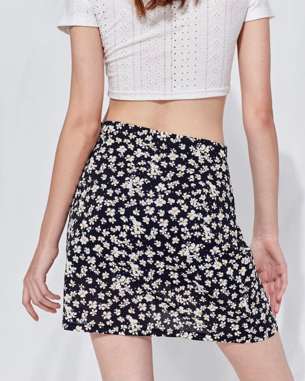 Floral Slit Skirt