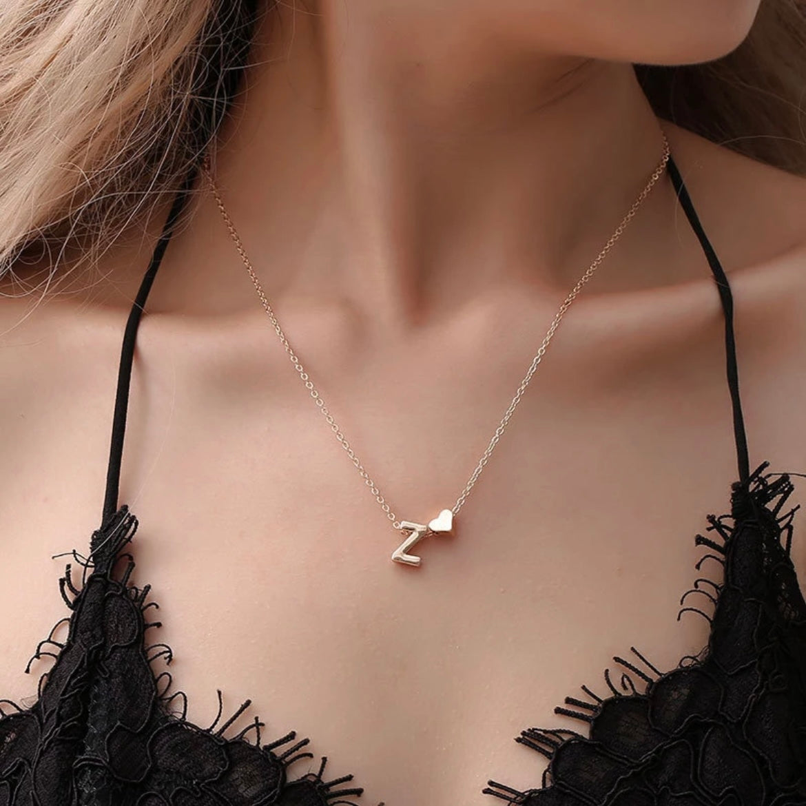 Initial heart Necklace