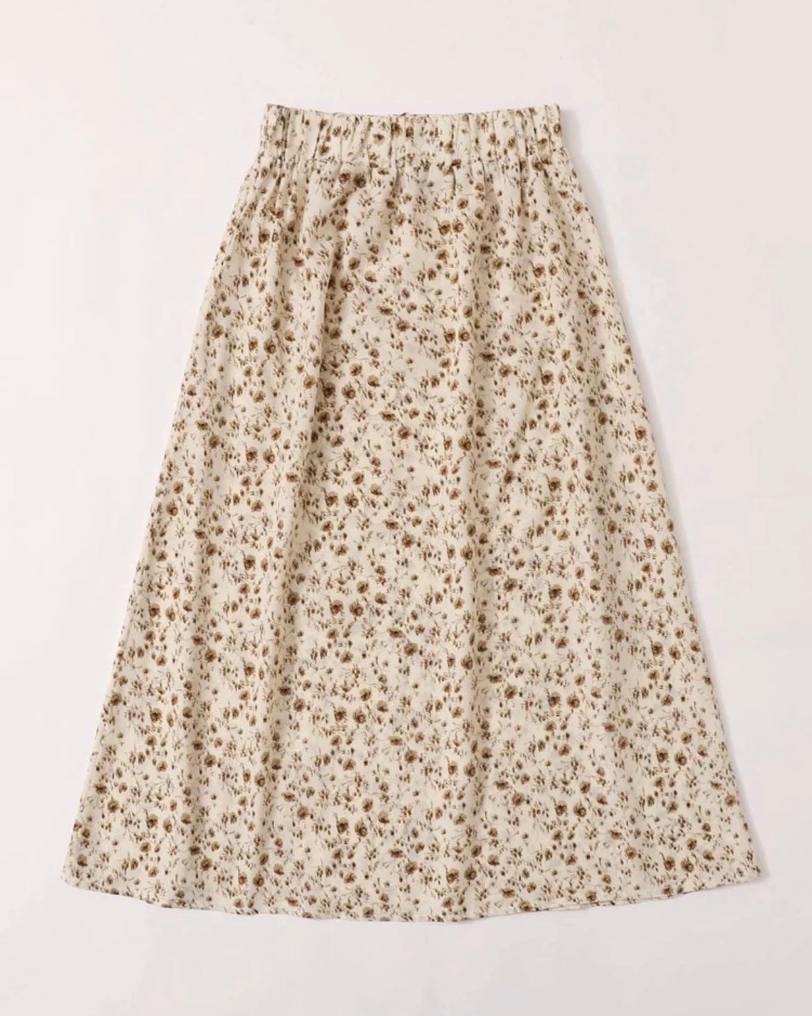 Floral Thigh Midi Skirt
