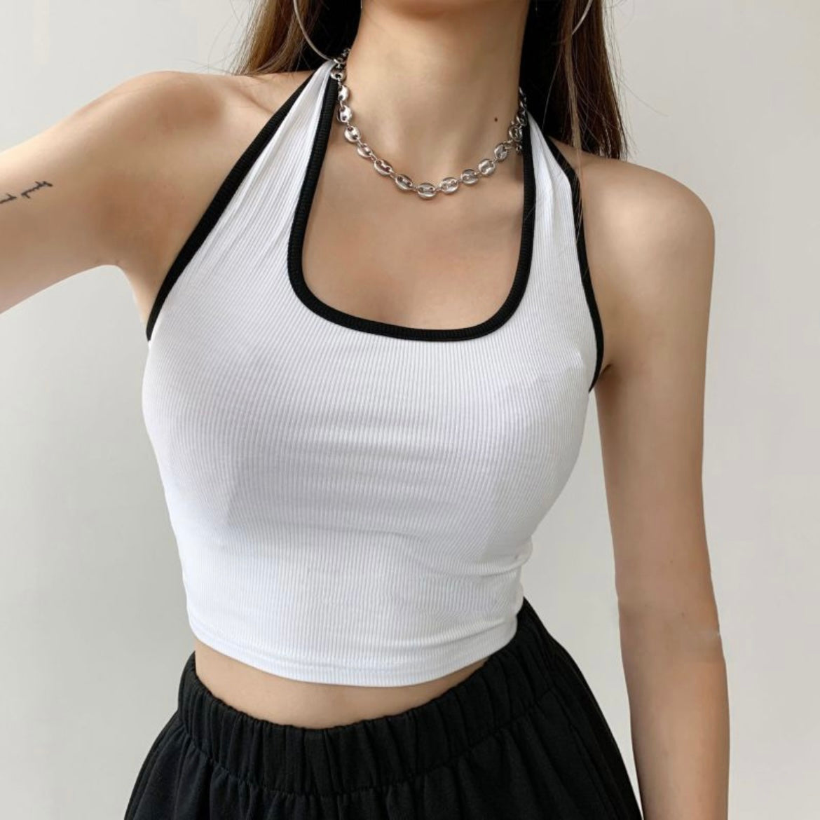Lauren halter neck crop top
