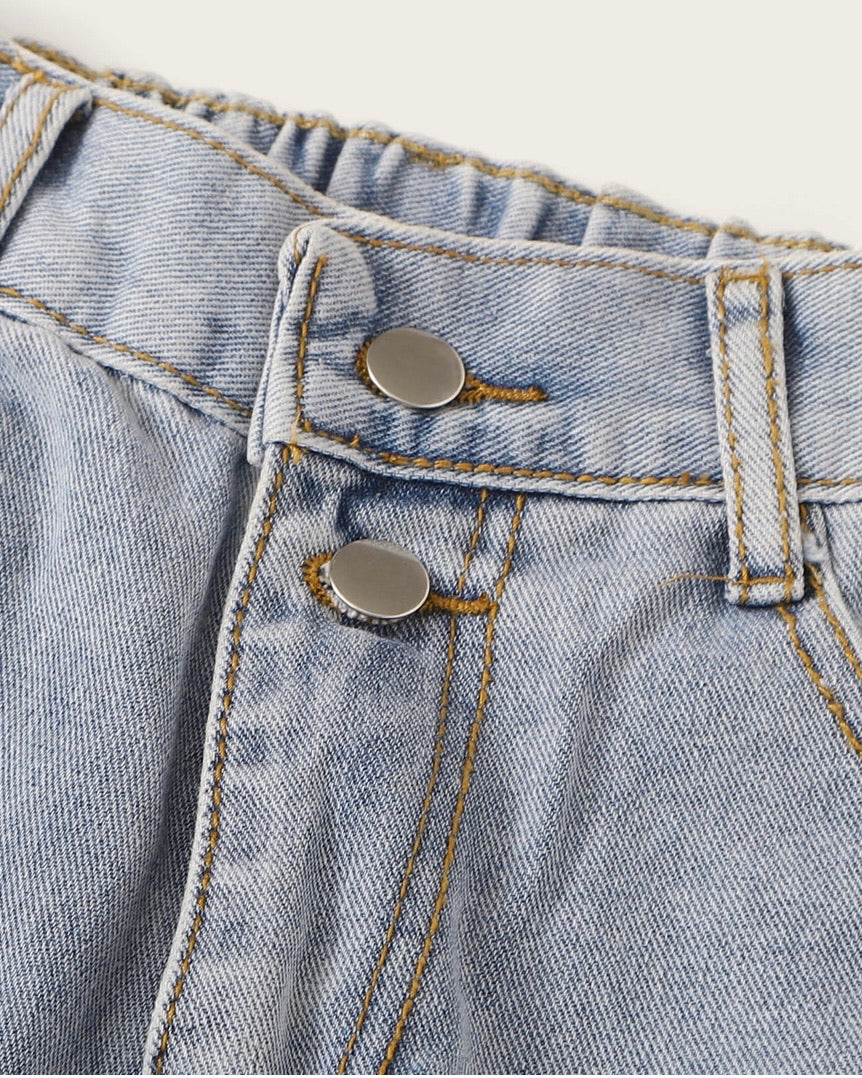 Ripped Light Blue Mom Jeans