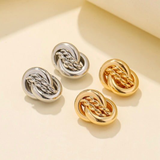 Twisted design Alloy Stud Earrings