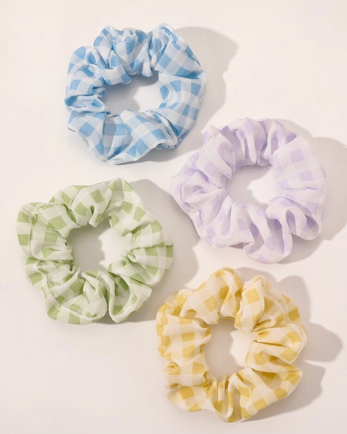 Plaid Pattern Scrunchies set (5pcs)
