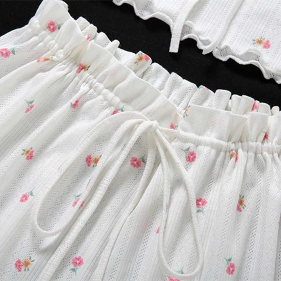 Floral Ruffled Two Piece Set