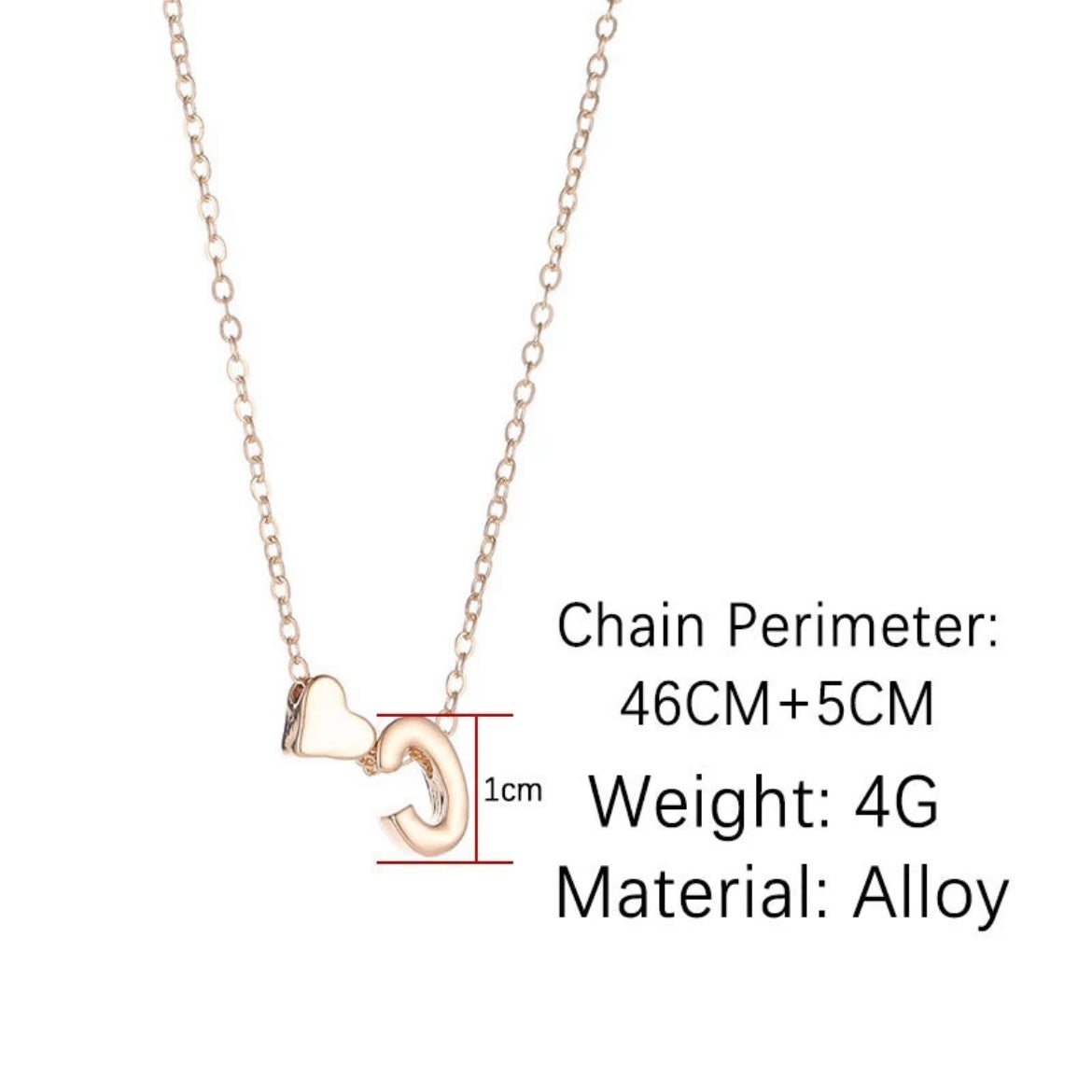 Initial heart Necklace