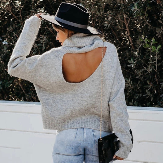 Clara Open Back Knit Top