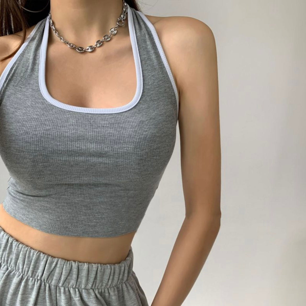 Lauren halter neck crop top