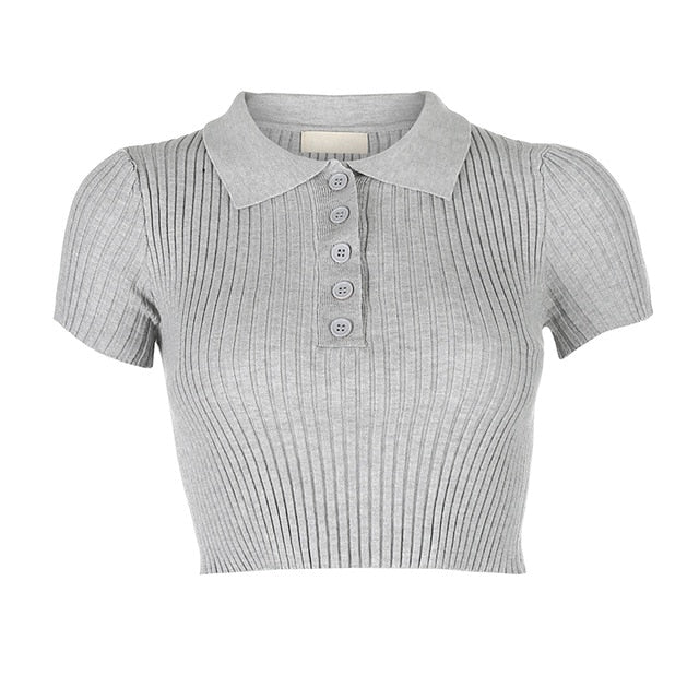 Ribbed Casual T-shirts
