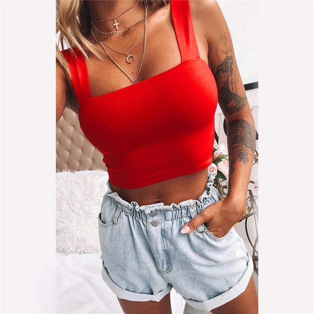 Square Neck Crop Top