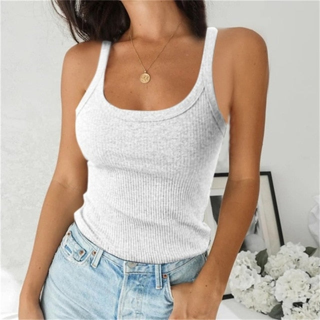Women Sleeveless Spaghetti Vest
