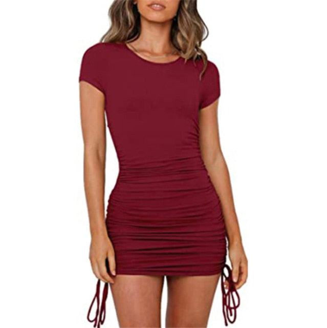 Short sleeve ribbed Mini Dress