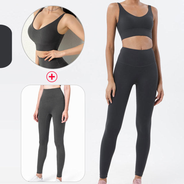 Solid High Waist Seamless Full Length Leggings