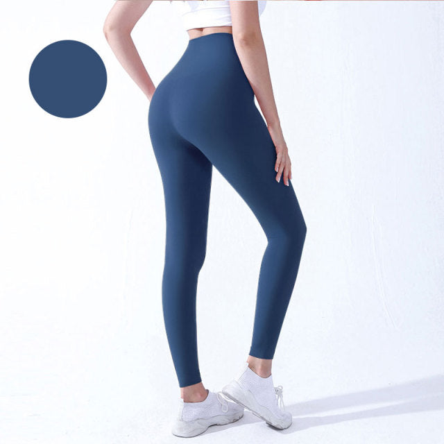 Solid High Waist Seamless Full Length Leggings