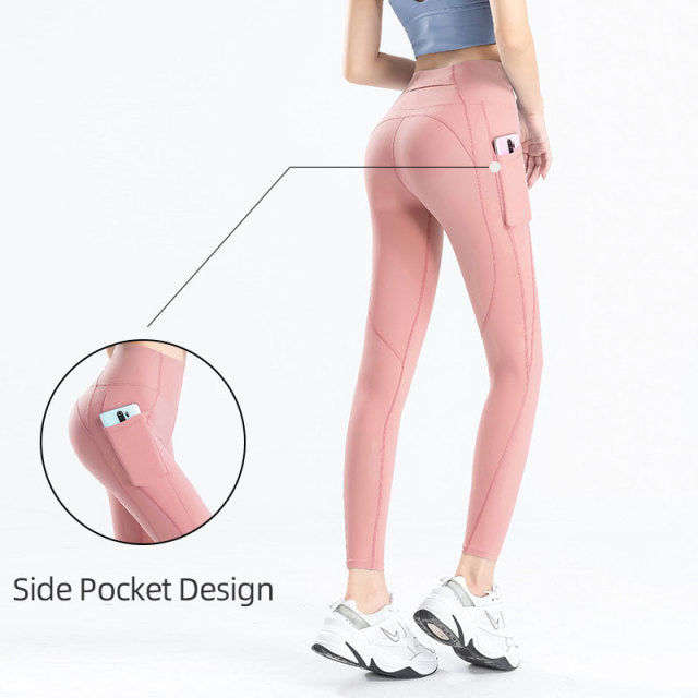 Solid High Waist Seamless Full Length Leggings