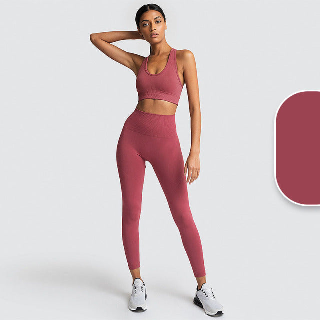 Solid High Waist Seamless Full Length Leggings