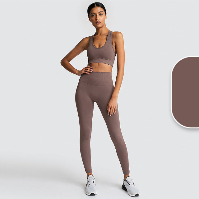 Solid High Waist Seamless Full Length Leggings