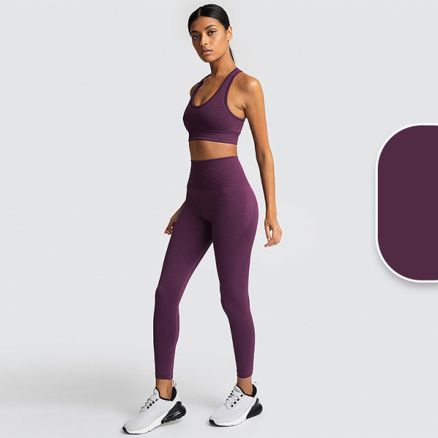 Solid High Waist Seamless Full Length Leggings