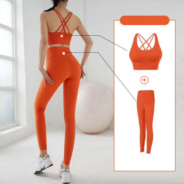 Solid High Waist Seamless Full Length Leggings