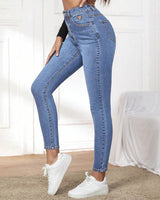 High Waist Slim Fit Jeans