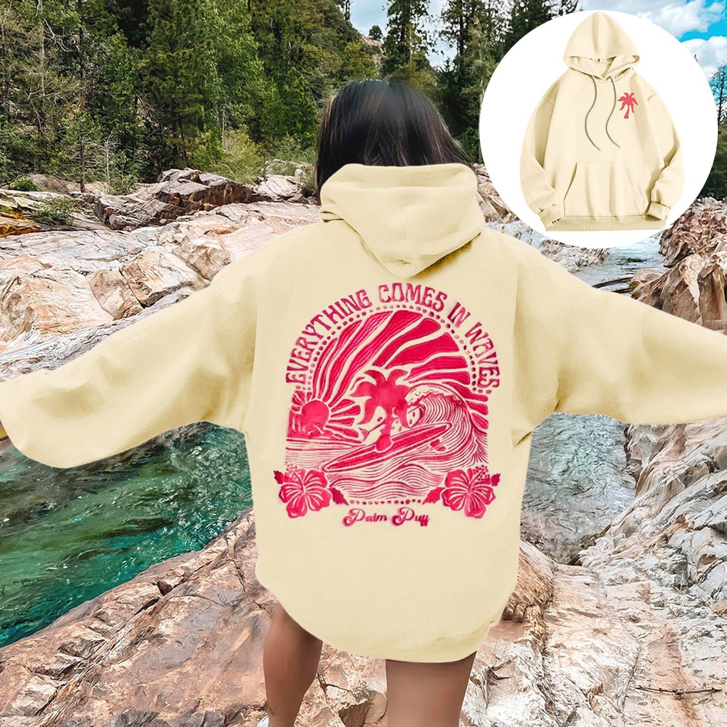 Everything comes in waves Hoodie