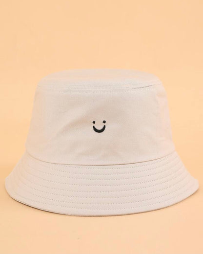 Smile Embroidery Bucket Hat