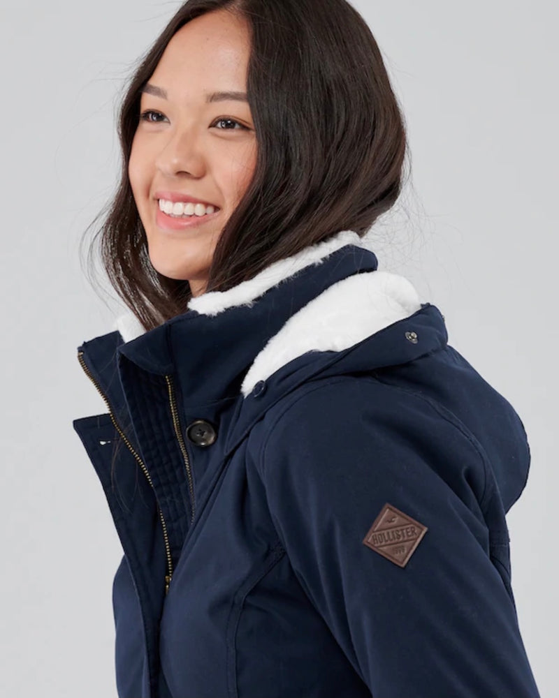 Hollister Heritage Sherpa Lined Parka ($98) ❤ liked on Polyvore