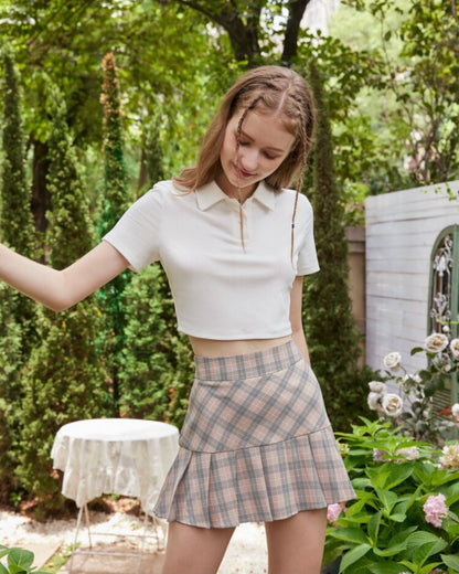 Pleated High Waist Skirt