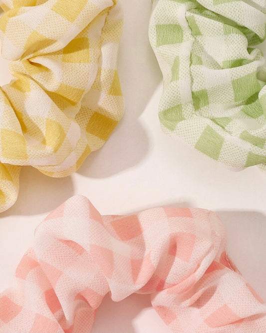 Plaid Pattern Scrunchies set (5pcs)