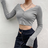 Leah Long Sleeve Crop Top