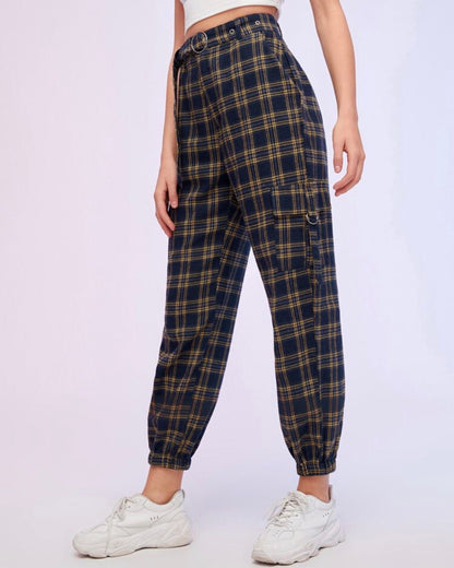 Yellow Plaid Jogger