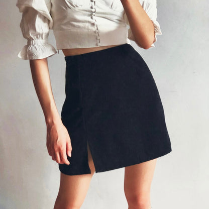 Corduroy Slit Skirt