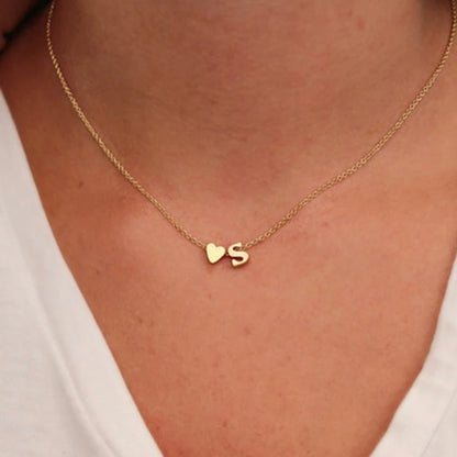 Initial heart Necklace