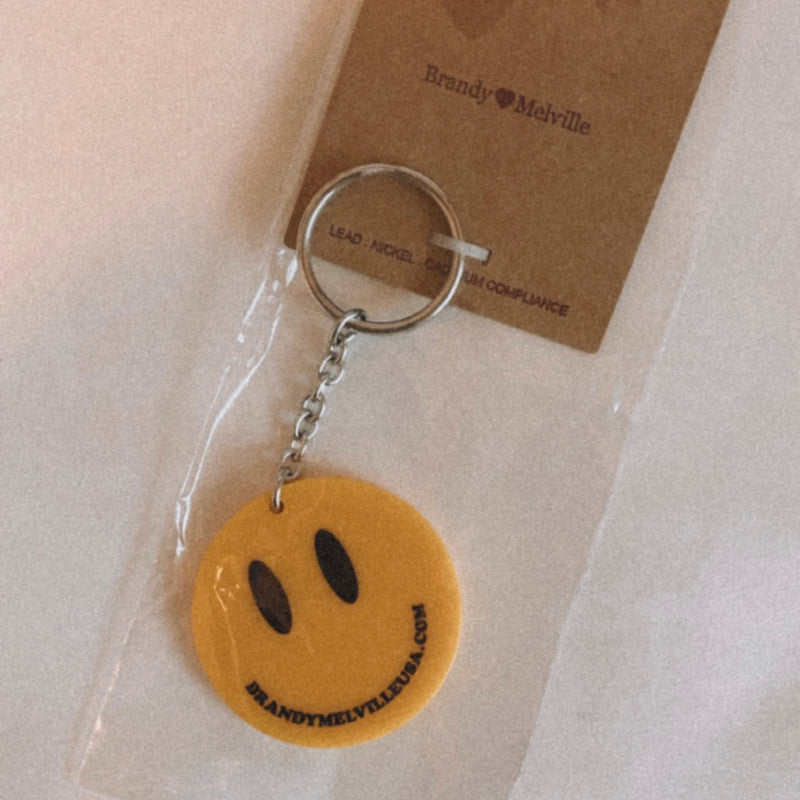 Smiley face key chain