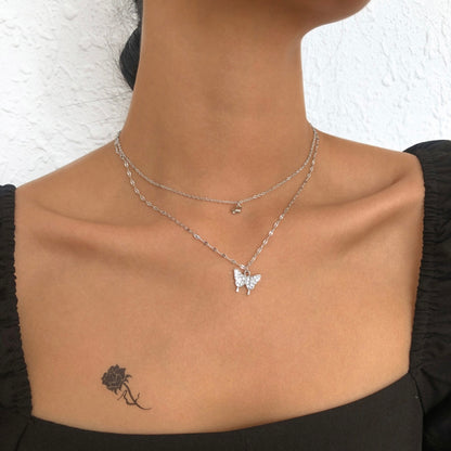 Butterfly Multilayered Necklace