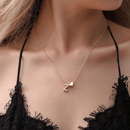 Initial heart Necklace