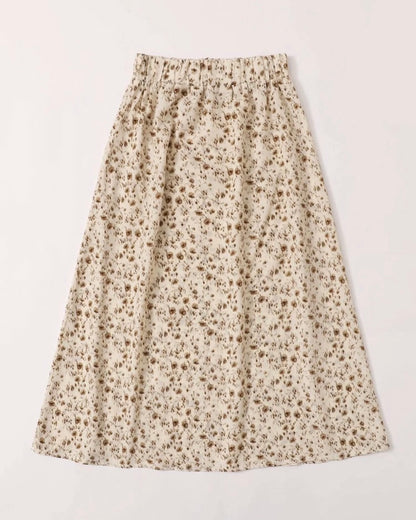 Floral Thigh Midi Skirt